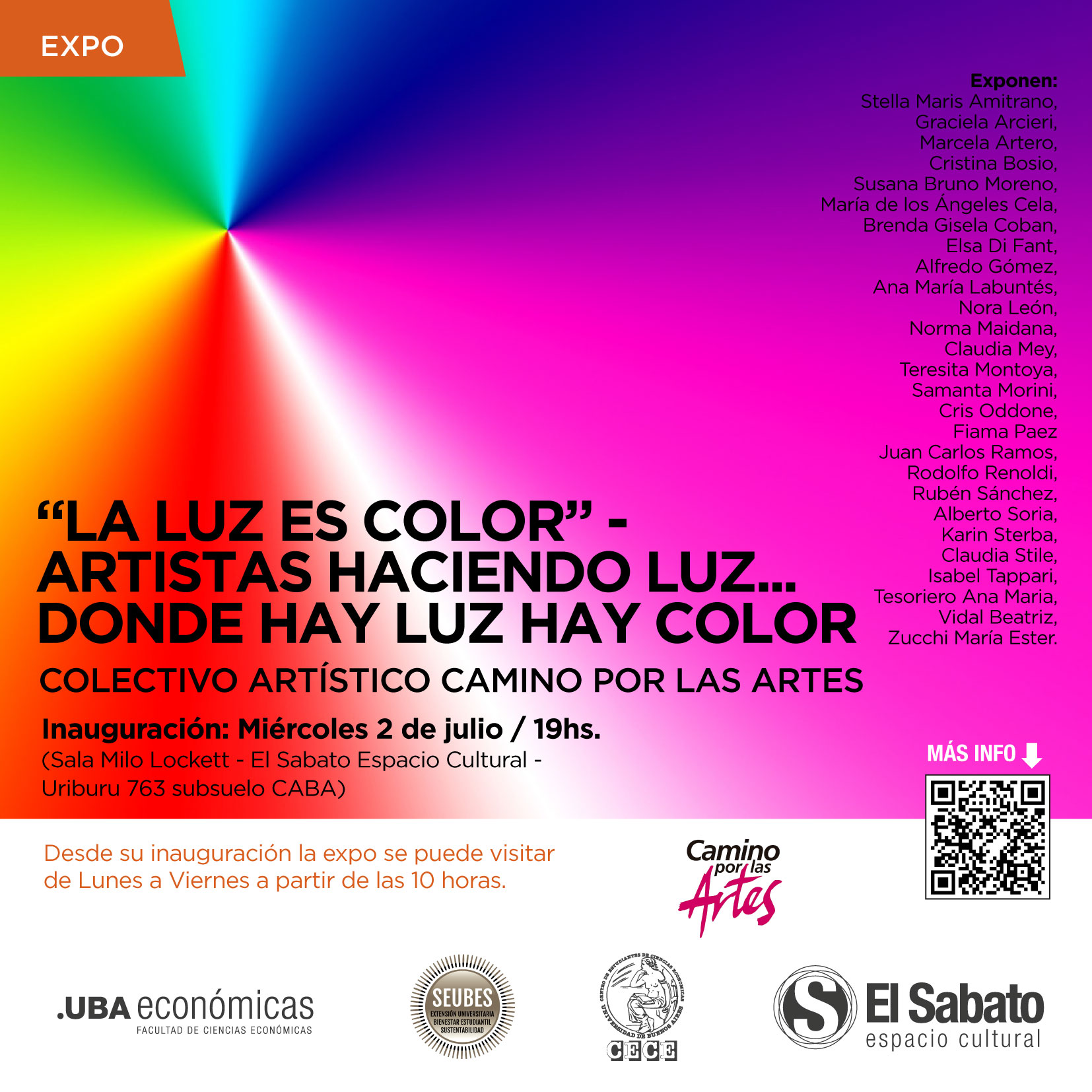 Expo: “LA LUZ ES COLOR”ARTISTAS HACIENDO LUZ…DONDE HAY LUZ HAY COLOR”